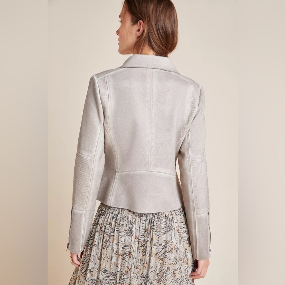 Anthro Marrakech Python Snake Gray Sueded Moto Ja… - image 4